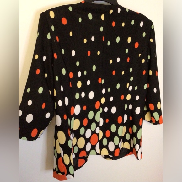 Vintage Tally Taylor brown orange blazer Jacket faux Diamond Closure size 12 - Picture 6 of 8